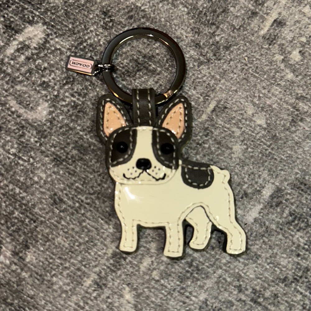 Coach French Bulldog key ring